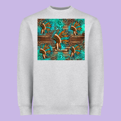 Indian Headdress Heavyweight Sweatshirt Designed By Artiststas