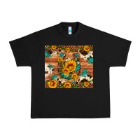 Black sunflower gemstone leopard cowhide horseshoe Urban Heavy Tee - Artiststas