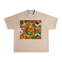 French Oak sunflower gemstone leopard cowhide horseshoe Urban Heavy Tee - Artiststas