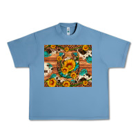 Pebble Blue sunflower gemstone leopard cowhide horseshoe Urban Heavy Tee - Artiststas