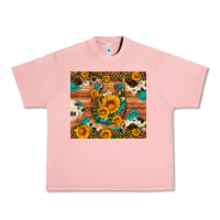 Salmon sunflower gemstone leopard cowhide horseshoe Urban Heavy Tee - Artiststas