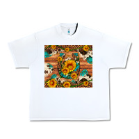 White sunflower gemstone leopard cowhide horseshoe Urban Heavy Tee - Artiststas
