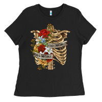 Black Kinda Emotionless Kinda Emotional Skeleton Ladies Tee - RanaPortraitStore