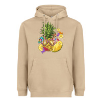 Mushroom pineapple enjoying Heavyweight Hoodie - BarkalooDesign