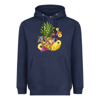 Navy pineapple enjoying Heavyweight Hoodie - BarkalooDesign