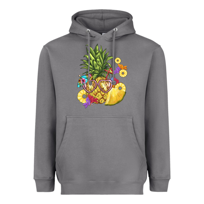 Pineapple Enjoying Heavyweight Hoodie by BarkalooDesign | Teevron