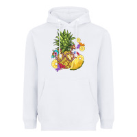 White pineapple enjoying Heavyweight Hoodie - BarkalooDesign