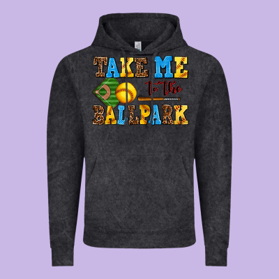 Take Me To The Ballpark Softball Vintage Hoodie Designed By Adodesignshop