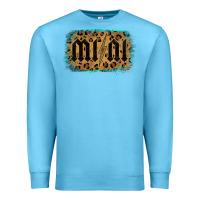 Ocean Blue Leopard Patterned Mini Tried Premium Sweatshirt - Bettercallsaul