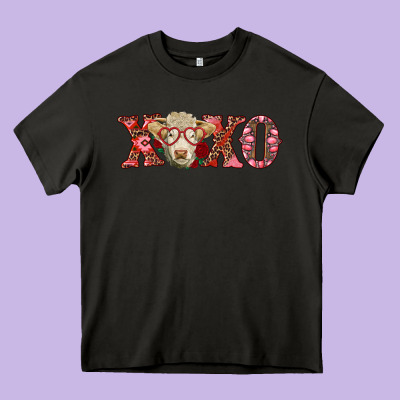 Xoxo Charolais Cow Heavy Core Tee Designed By Ranaportraitstore