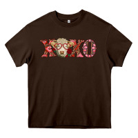 Chocolate Brown xoxo charolais cow Heavy Core Tee - RanaPortraitStore