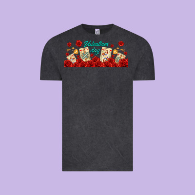 Valentines Day With Playing Cards Vintage Tee Designed By Adodesignshop