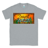 Heather Grey western desert darlin sunset cactus leopard serape   license plate tem Classic Tee - BarkalooDesign