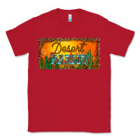 Red western desert darlin sunset cactus leopard serape   license plate tem Classic Tee - BarkalooDesign