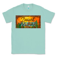 Seafoam western desert darlin sunset cactus leopard serape   license plate tem Classic Tee - BarkalooDesign