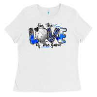 White for the love of the game volleyball Ladies Tee - Zillion Design Studio