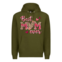Army Green Best Mom Ever Premium Hoodie - texasbilliewilder