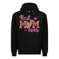 Black Best Mom Ever Premium Hoodie - texasbilliewilder