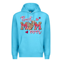 Ocean Blue Best Mom Ever Premium Hoodie - texasbilliewilder