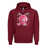 Burgundy it's the season to sparkle Zipper Hoodie - MaliasSmallBusiness