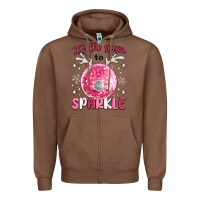 Chestnut it's the season to sparkle Zipper Hoodie - MaliasSmallBusiness