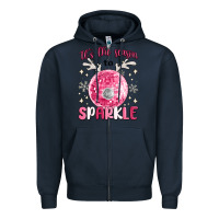 Navy it's the season to sparkle Zipper Hoodie - MaliasSmallBusiness