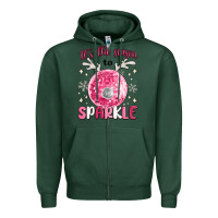 Sports Green it's the season to sparkle Zipper Hoodie - MaliasSmallBusiness