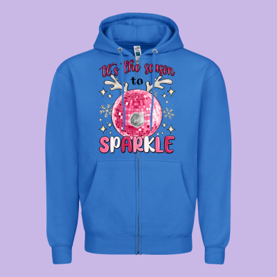 It's The Season To Sparkle Zipper Hoodie Designed By Maliassmallbusiness
