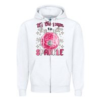 White it's the season to sparkle Zipper Hoodie - MaliasSmallBusiness