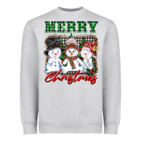 Heather Grey merry christmas snowman Heavyweight Sweatshirt - AdoDesignShop