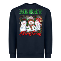 Merry Christmas Snowman Heavyweight Sweatshirt | Teevron