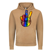 Pride Leopard Peace Hand Vintage Hoodie | Teevron