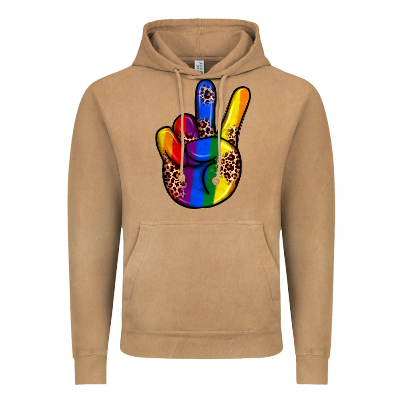 Pride Leopard Peace Hand Vintage Hoodie by JahusDesignShop | Teevron