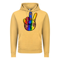 Vintage Mustard pride leopard peace hand Vintage Hoodie - JahusDesignShop