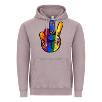 Vintage Zinc pride leopard peace hand Vintage Hoodie - JahusDesignShop
