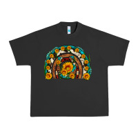 Pigment Black sunflower gemstone leopard cowhide horseshoe rainbow Urban Heavy Tee - Artiststas