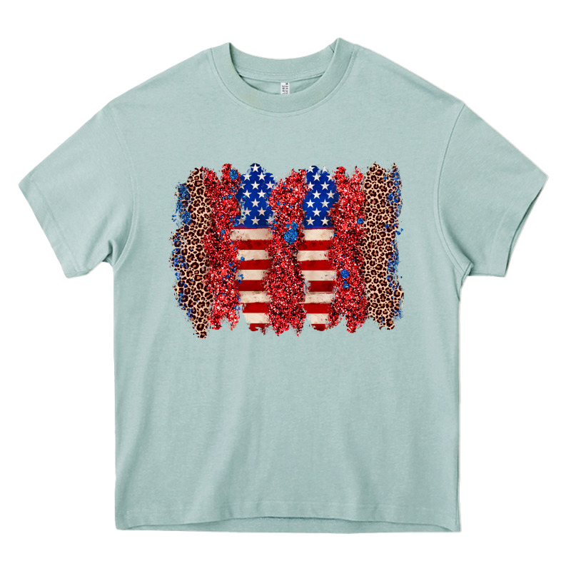 4th Of July Brushstroke Heavy Core Tee by Zillion Design Studio | Teevron
