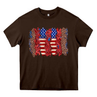 Chocolate Brown 4th of july brushstroke Heavy Core Tee - Zillion Design Studio