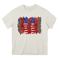 Cream 4th of july brushstroke Heavy Core Tee - Zillion Design Studio