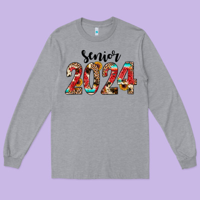 Senior 2024 Western Long Sleeve Tee Designed By Jahusdesignshop