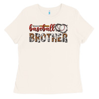 Bone baseball brother with leopard Ladies Tee - texasbilliewilder