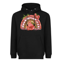 Black strawberry rainbow Heavyweight Hoodie - BarkalooDesign