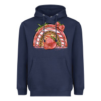 Navy strawberry rainbow Heavyweight Hoodie - BarkalooDesign