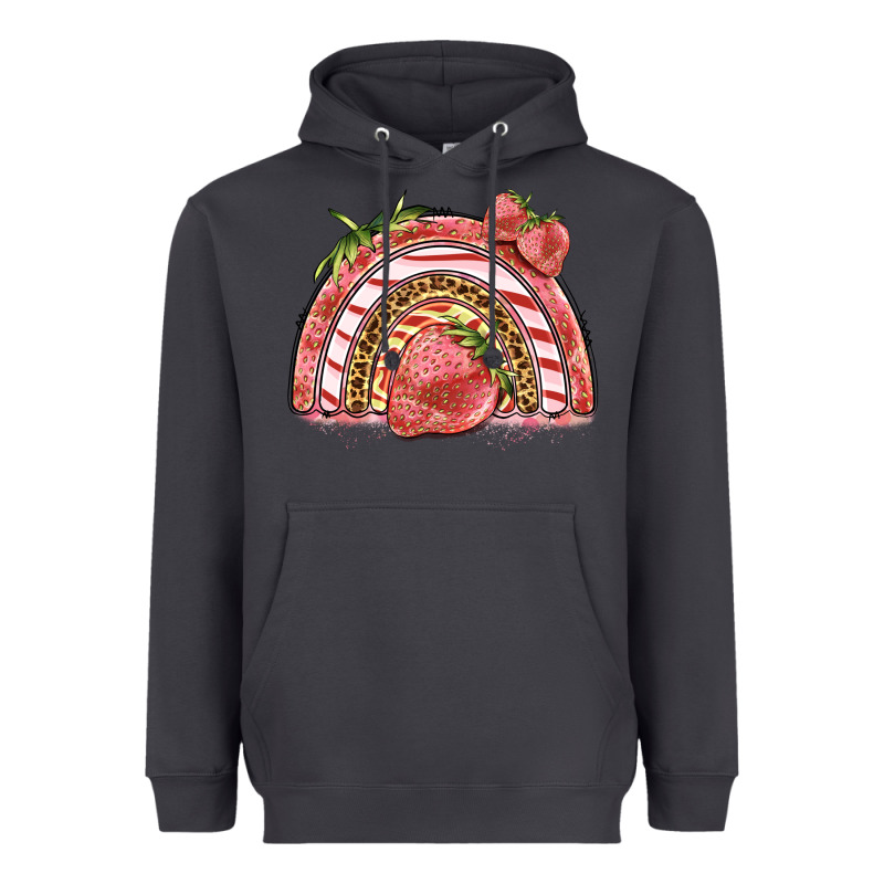 Strawberry Rainbow Heavyweight Hoodie by BarkalooDesign | Teevron