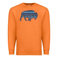 Carrot Bison Silhouette Blue Aztec Premium Sweatshirt - Bettercallsaul