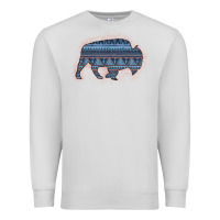 Dove Grey Bison Silhouette Blue Aztec Premium Sweatshirt - Bettercallsaul