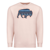 Pale Pink Bison Silhouette Blue Aztec Premium Sweatshirt - Bettercallsaul