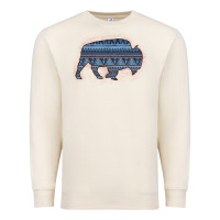 Sandshell Bison Silhouette Blue Aztec Premium Sweatshirt - Bettercallsaul