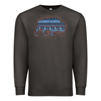 Smoke Bison Silhouette Blue Aztec Premium Sweatshirt - Bettercallsaul