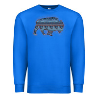 True Royal Bison Silhouette Blue Aztec Premium Sweatshirt - Bettercallsaul